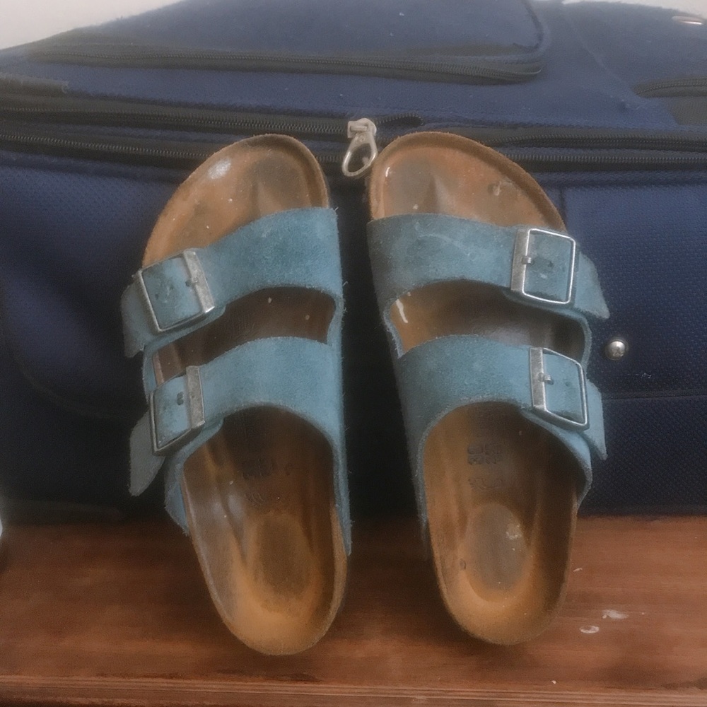 Vintage blue suede original Birkenstocks